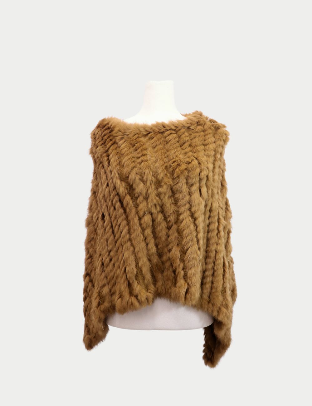Brown Fur Pashmina Shawl
