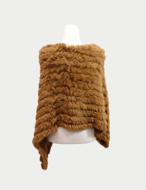 Brown Fur Pashmina Shawl