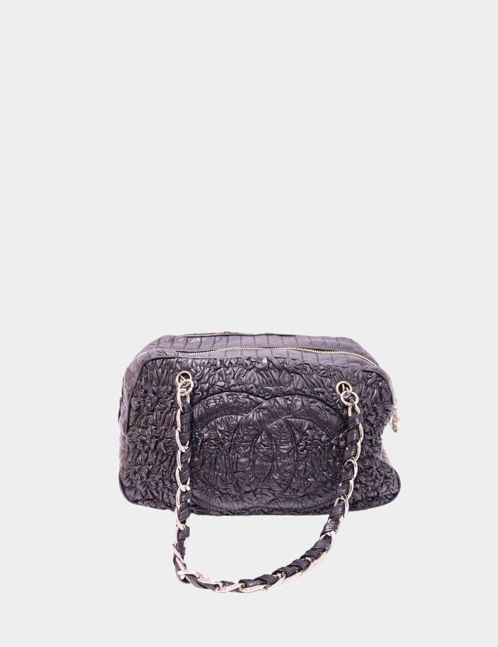 Vintage Chanel Crinkled Leather Shoulder Bag