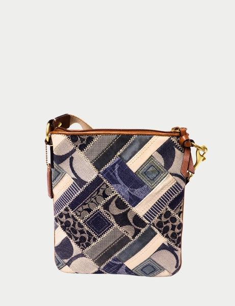 Coach Denim Patchwork Crossbody Bag | Signature Jacquard & Leather