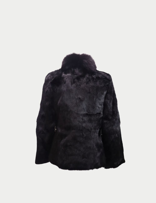 Black Fur Jacket - XS