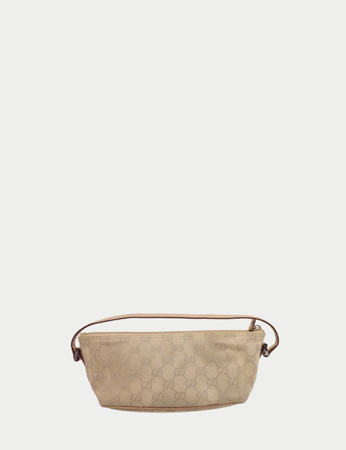Gucci GG monogram mini bag with silver logo plaque