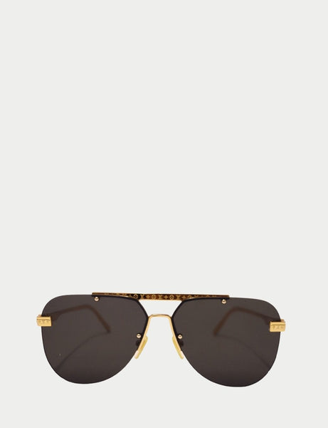 Sleek LV Gold Tone Pilot Sunglasses The LV Pilot Sunglasses S00 - Women - Accessories | LOUIS  main image 3