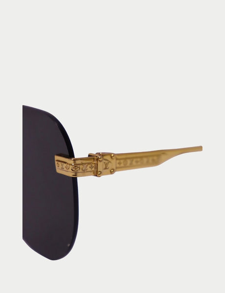 Louis Vuitton Gold Aviator Sunglasses – Monogram Bar Luxury  display picture 2