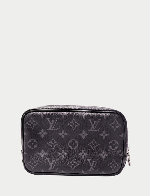 Louis Vuitton Monogram Eclipse black and grey canvas bag with zip closure