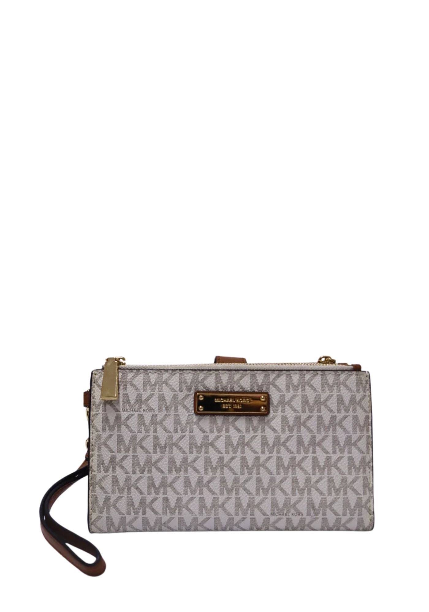 Michael Kors Vanilla Signature MK Monogram Wristlet Wallet