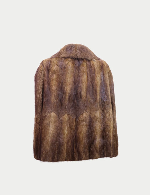 Brown Fur Jacket - L