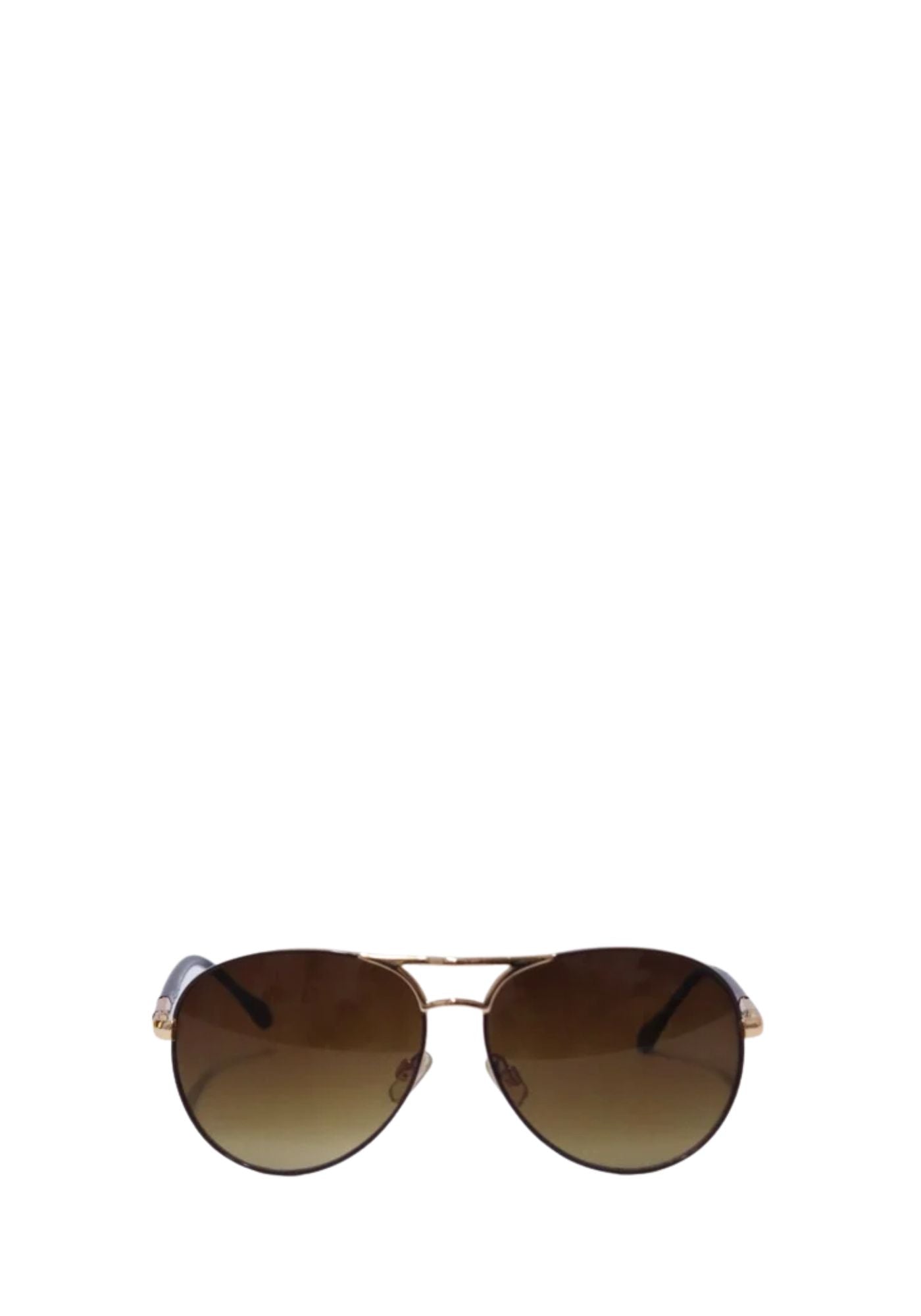 Tahari Gold-Tone Aviator Sunglasses with Brown Gradient Lenses
