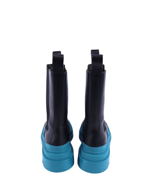 Bottega Veneta Black Boots with Blue Sole | Preowned Designer