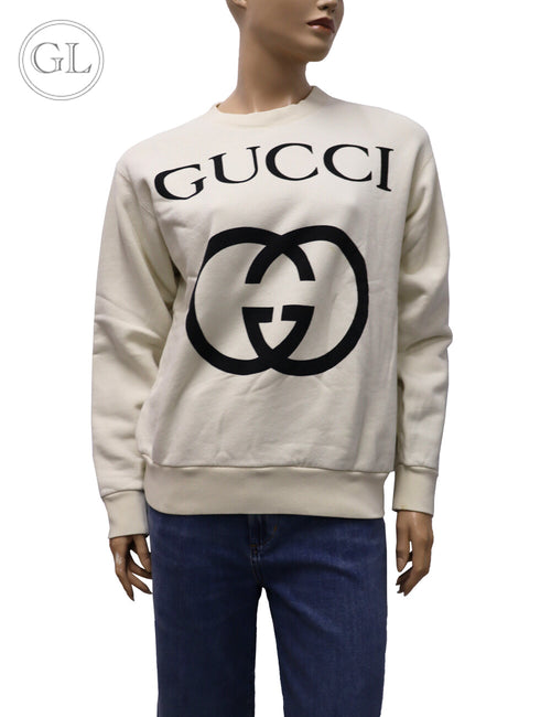 Gucci GG Logo White Pull Over-EU 34