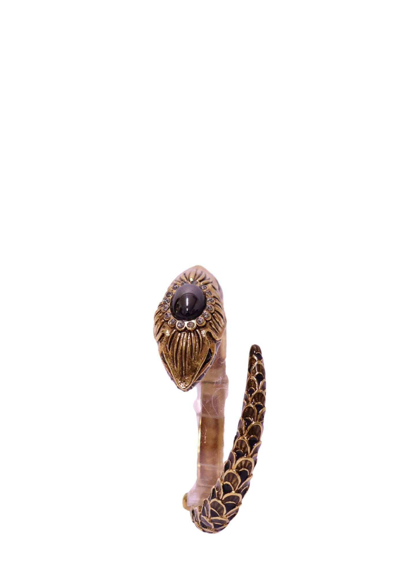 Roberto Cavalli Gold-Tone Snake Serpent Cuff Bracelet