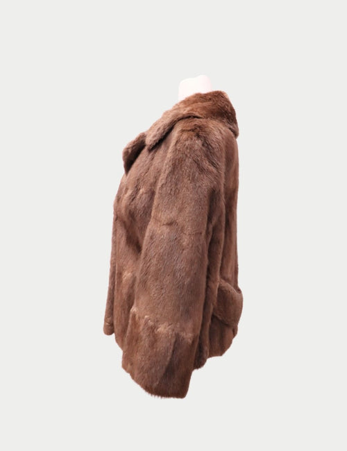 Brown Fur Jacket - M