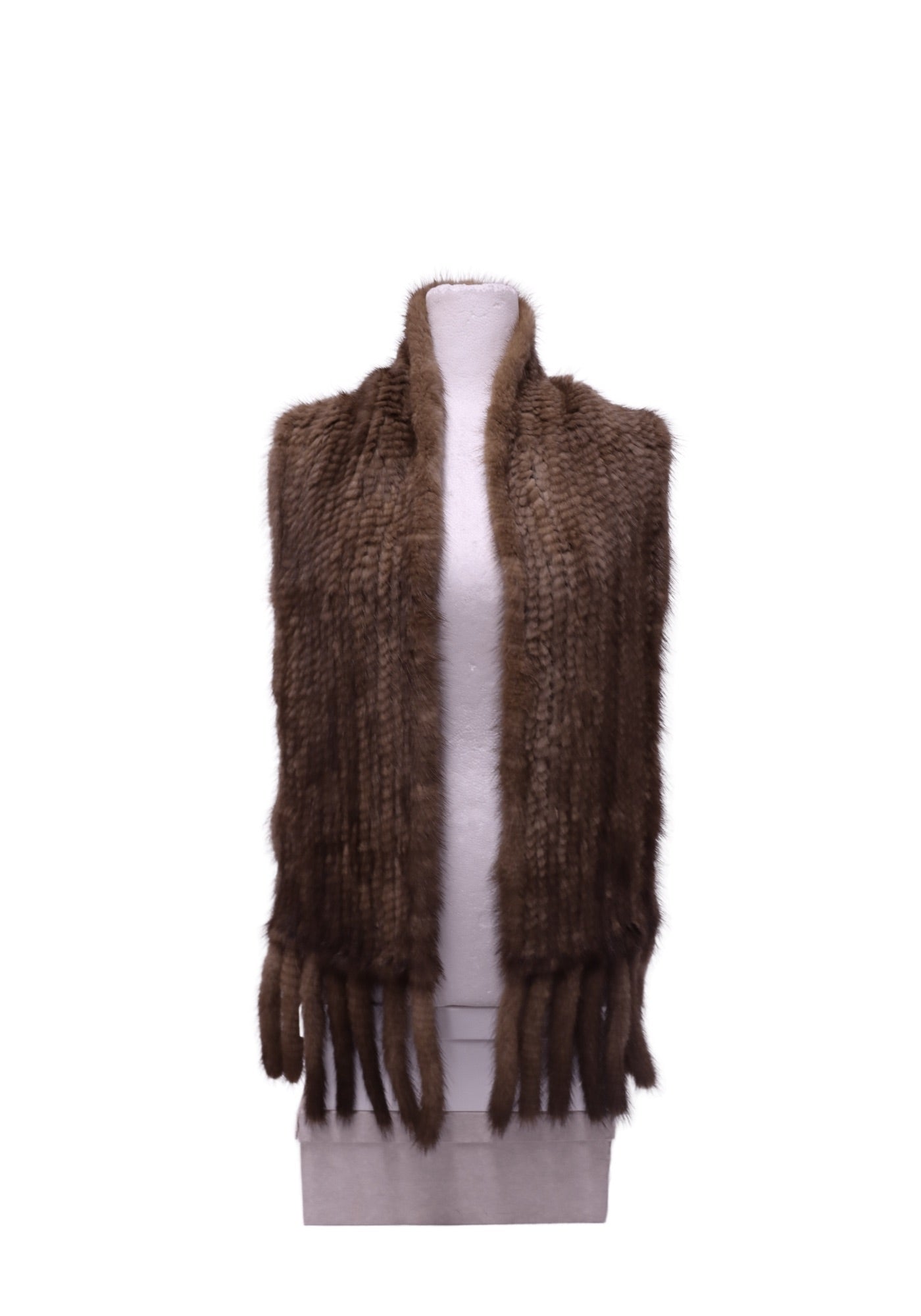 No Brand Fur Knitted Scarf