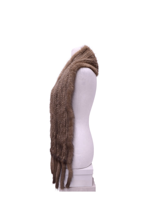 Fur Knitted Scarf