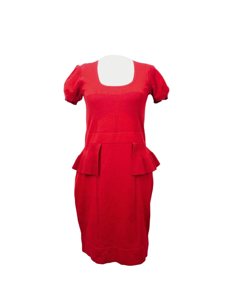 Designer Karen Millen structured red dress