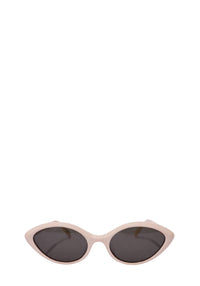 Authentic Celine Paris beige acetate cat-eye sunglasses with oversized frame and dark grey lenses