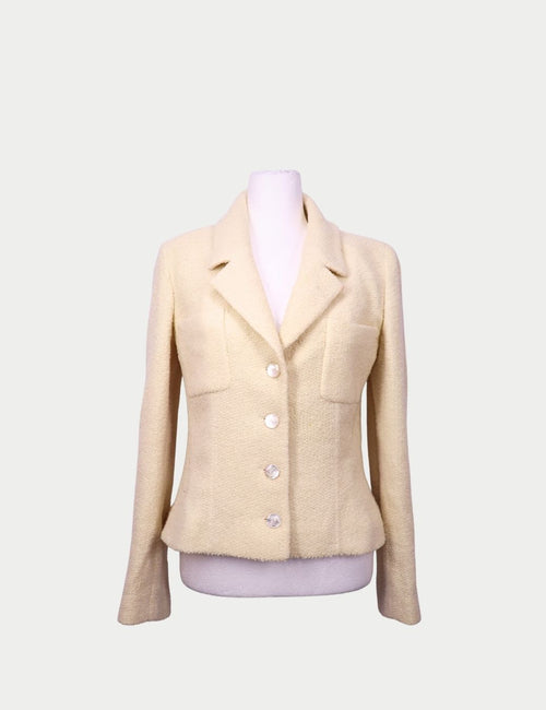 Authentic Chanel ivory tailored jacket