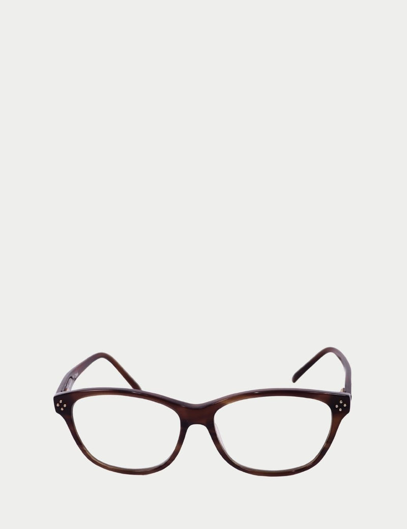 Chloé brown optical glasses frame with logo detail on arm