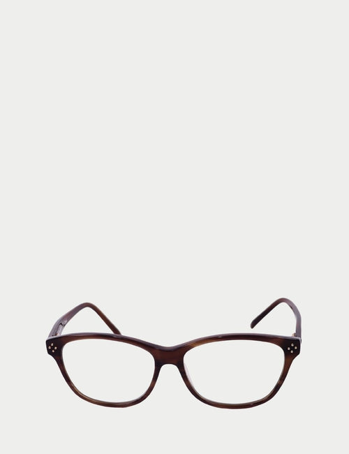 Chloé brown optical glasses frame with logo detail on arm