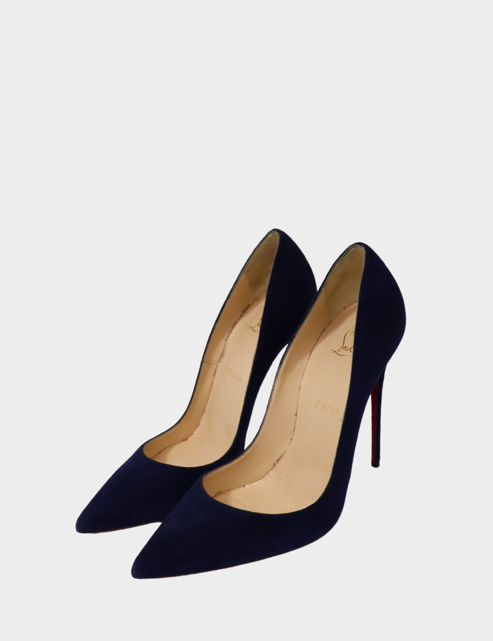 Christian Louboutin Navy Suede Pumps – Pre-Owned Red Sole Heels