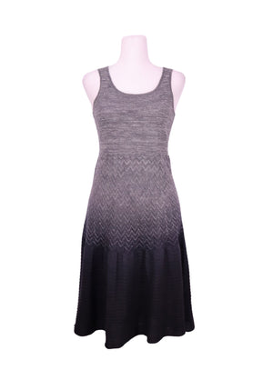 Desigual grey to black ombre sleeveless knit dress with flared skirt