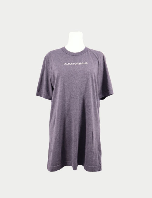Dolce & Gabbana grey women’s T-shirt with front logo