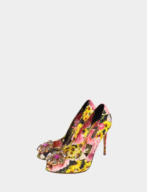 Dolce & Gabbana floral embellished heels