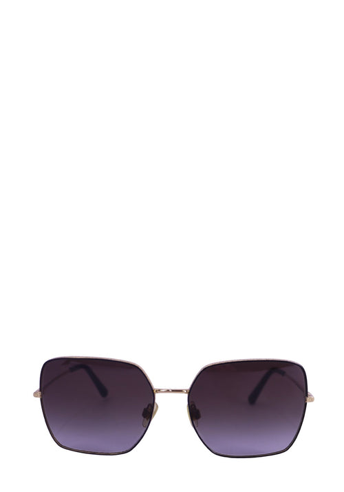 Dolce & Gabbana square sunglasses with gold frame and gradient tinted lenses