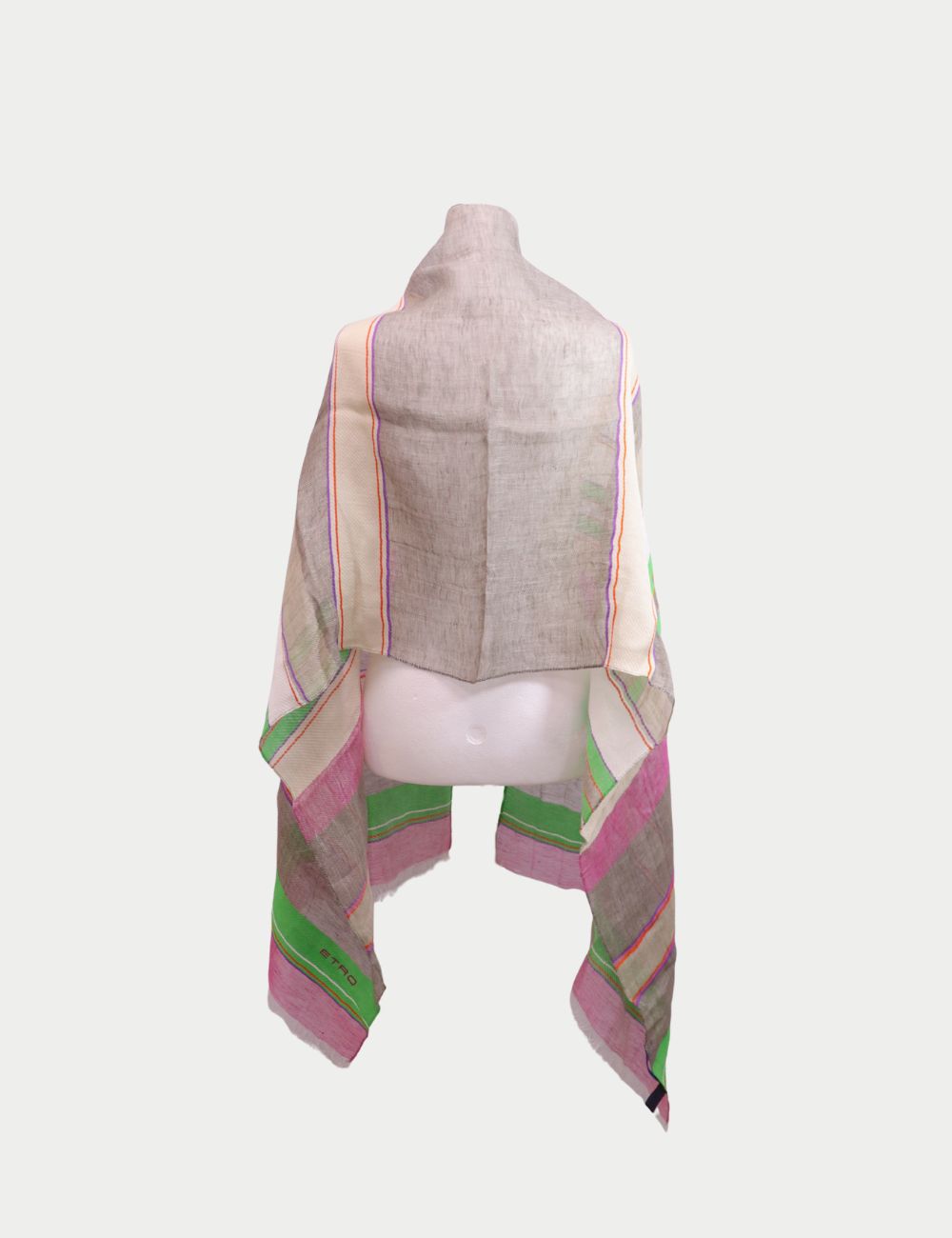 Brighten up your wardrobe with this Etro Colorful Striped Scarf, a signature piece from the Italian fashion house known for its bold prints and vibrant designs. Crafted from lightweight fabric, this scarf features playful horizontal stripes in shades of p Brighten up your wardrobe with this Etro Colorful Striped Scarf, a signature piece from the Italian fashion house known for its bold prints and vibrant designs. Crafted from lightweight fabric, this scarf features playful horizontal stripes in shades of p