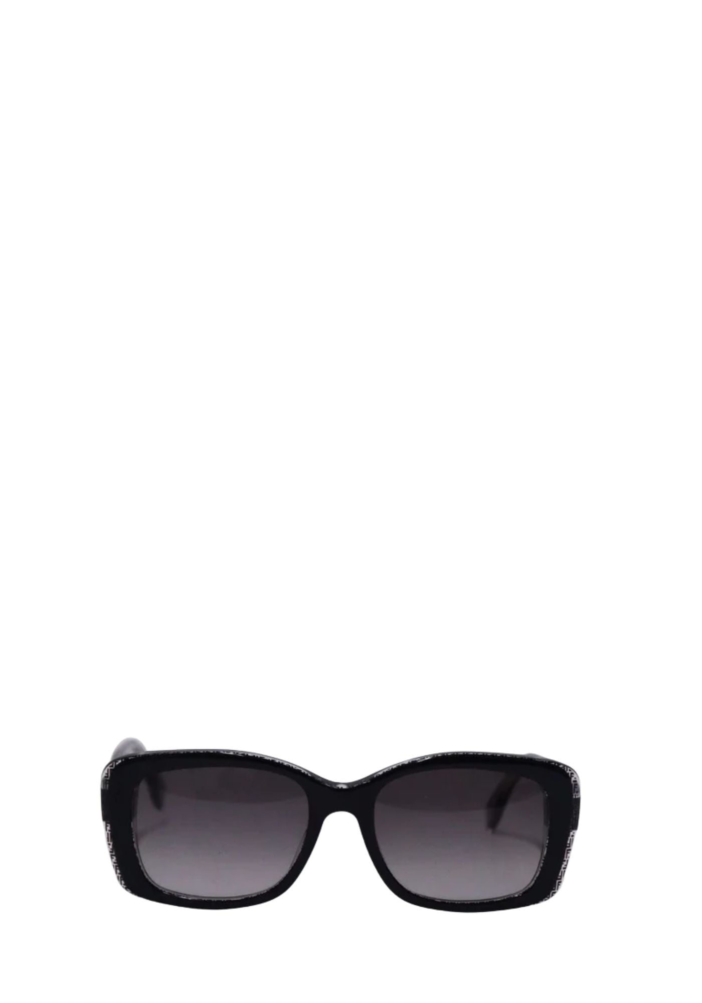 Fendi Black Rectangular Sunglasses with Gradient Lenses