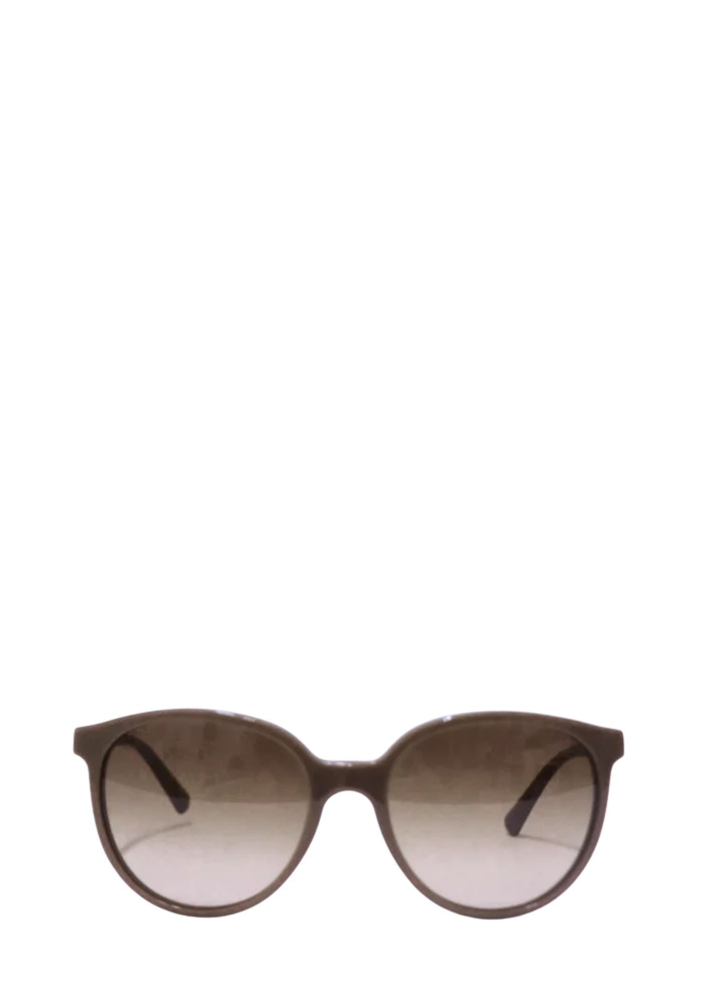 Giorgio Armani Brown Round Frame Sunglasses with Gradient Lenses