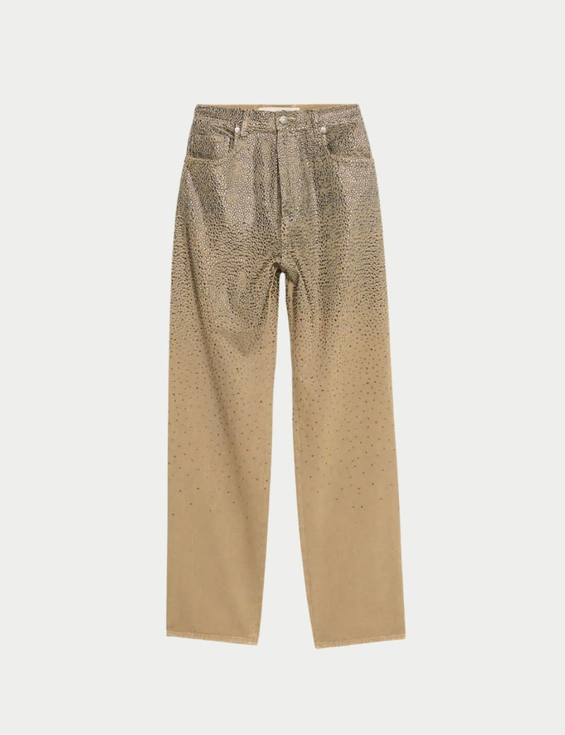 Golden Goose loose-fit pants with Swarovski crystal embellishments
