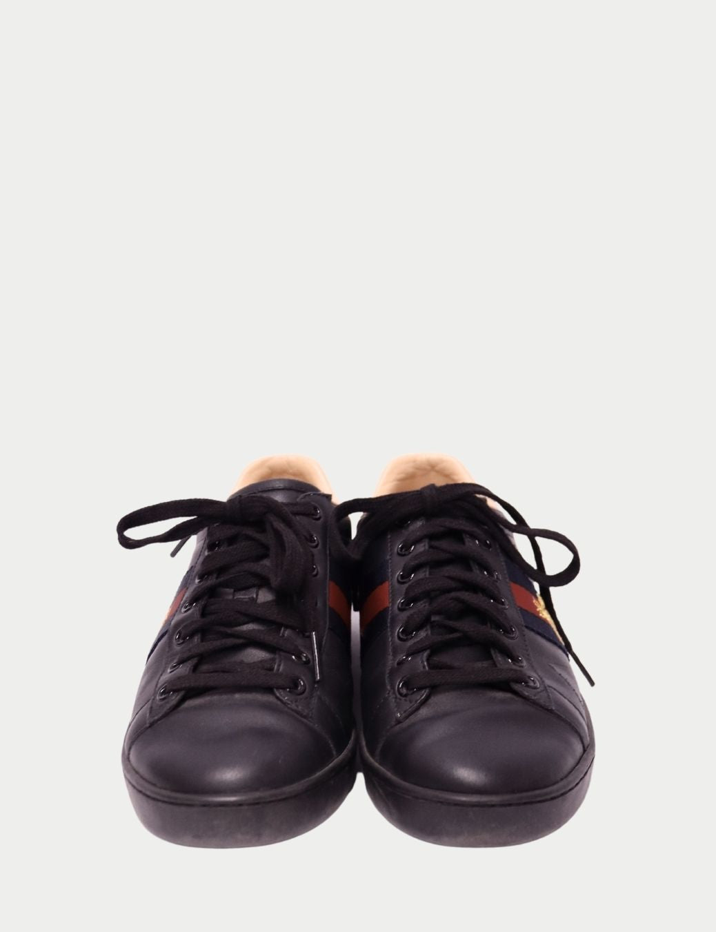 Gucci Ace Black Leather Sneakers – Bee Embroidered Web Stripes
Step into iconic style with these Gucci Ace black leather sneakers, featuring the brand’s signature red and navy Web stripe and the instantly recognizable gold embroidered bee. Crafted from sm Gucci Ace Black Leather Sneakers – Bee Embroidered Web Stripes
Step into iconic style with these Gucci Ace black leather sneakers, featuring the brand’s signature red and navy Web stripe and the instantly recognizable gold embroidered bee. Crafted from sm