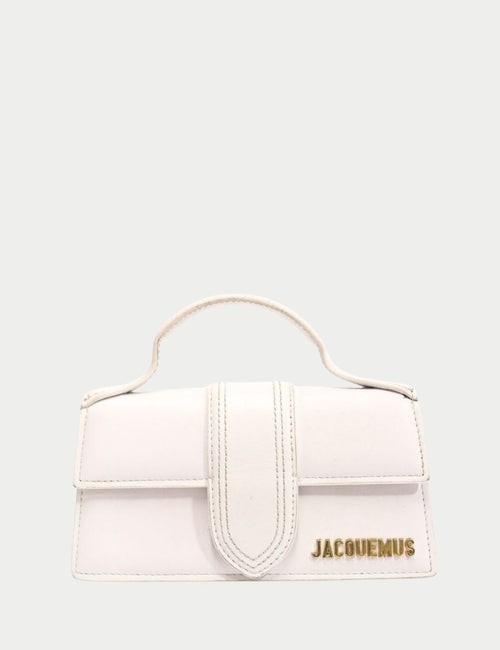 Jacquemus Le Chiquito Mini white leather bag with gold logo