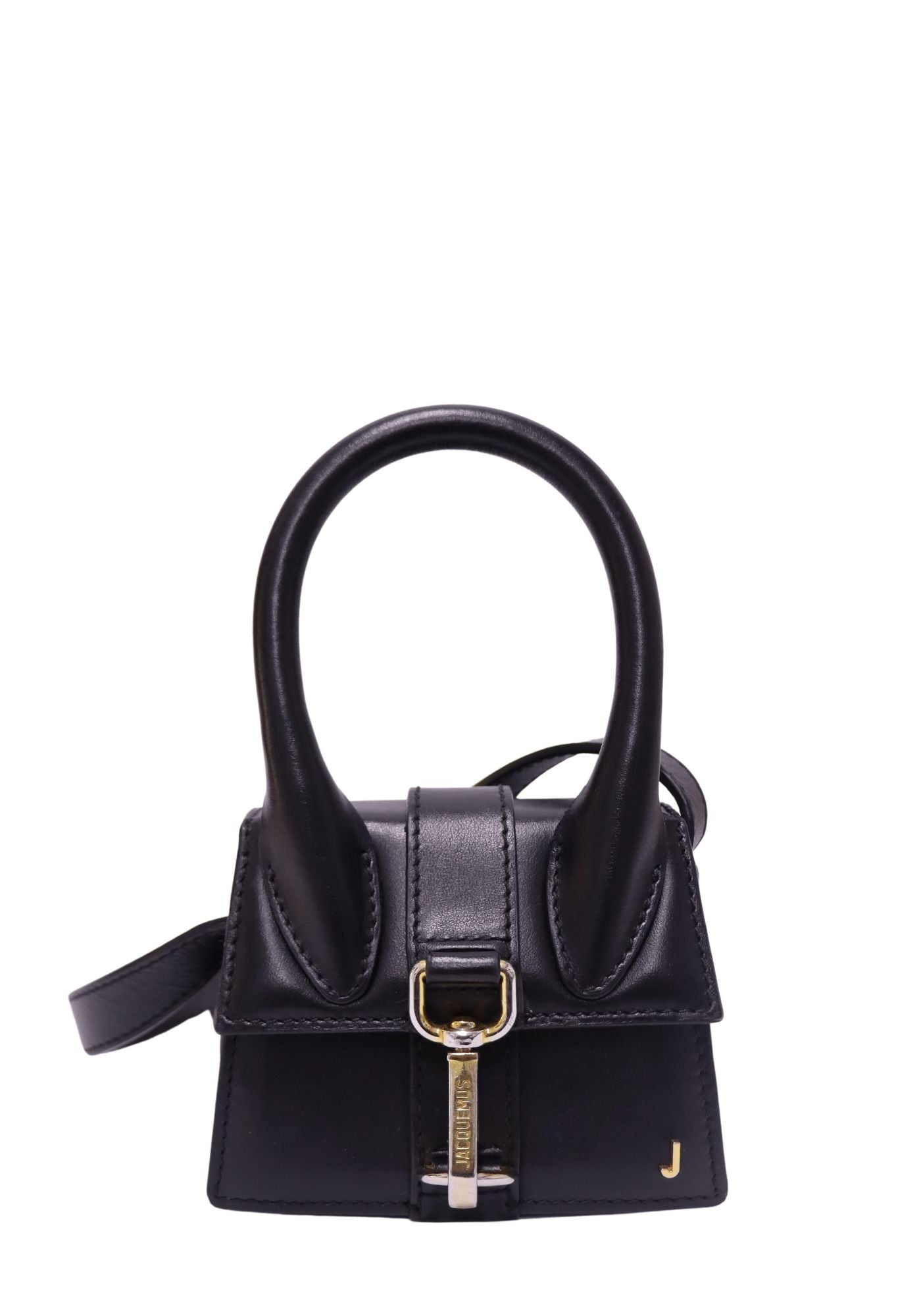Jacquemus Le Chiquito Black Leather Mini Top Handle Bag