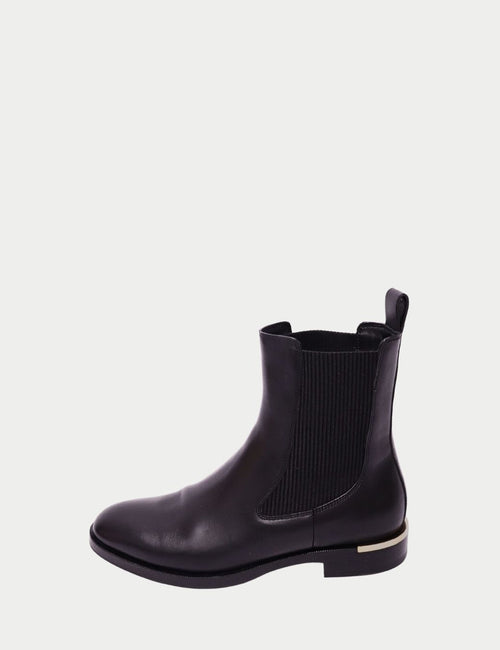 Jimmy Choo designer black Chelsea boot smooth leather