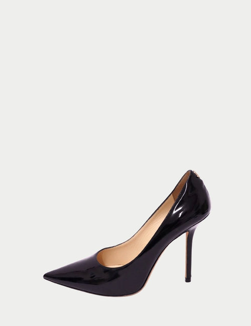 Jimmy Choo black patent leather stiletto pump