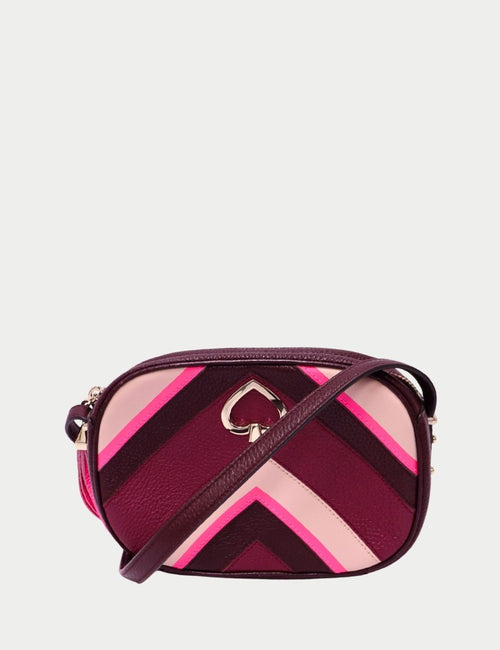 Kate Spade burgundy leather crossbody camera bag