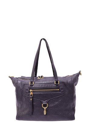 Louis Vuitton Lumineuse PM black Monogram Empreinte leather bag with gold-tone hardware, dual handles and front zip pocket