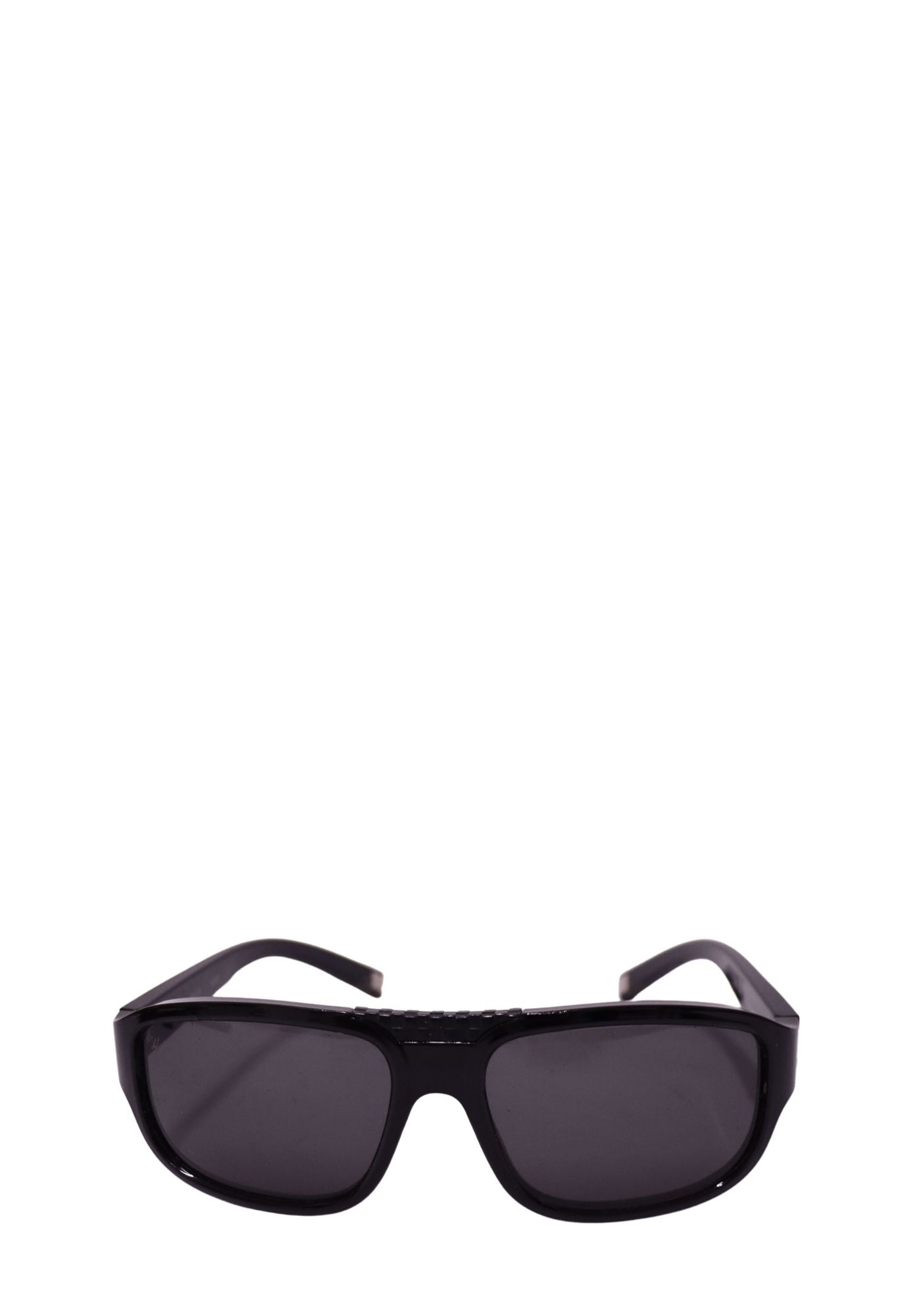 Louis Vuitton Black Rectangular Sunglasses with Dark Tinted Lenses