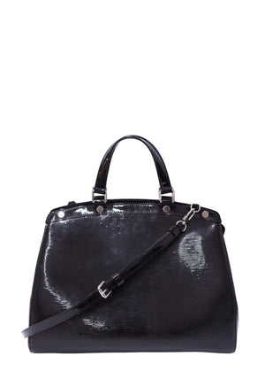 Louis Vuitton Brea black Electric Epi leather tote bag with silver-tone hardware