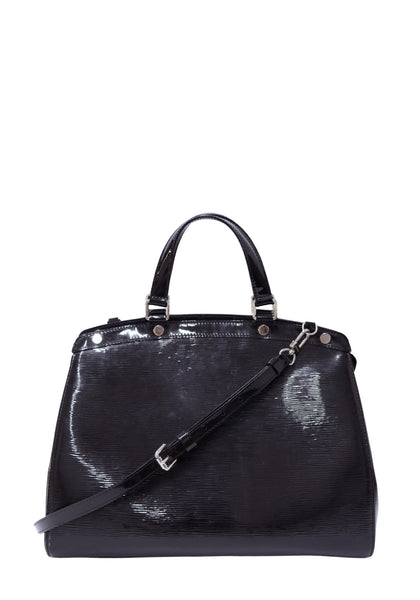 Louis Vuitton Brea black Electric Epi leather tote bag with silver-tone hardware