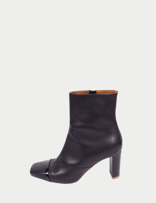 Malone Souliers black leather ankle boots with block heel