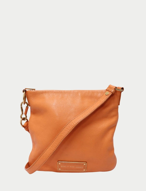 Marc by Marc Jacobs orange leather crossbody bag with gold hardware