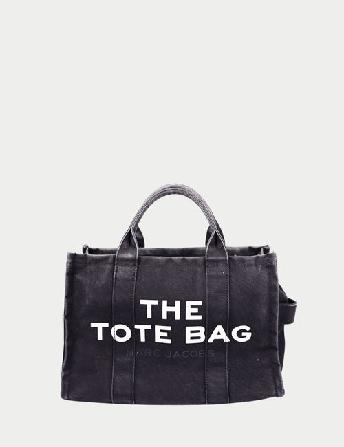 Marc Jacobs The Tote Bag black canvas tote with logo print