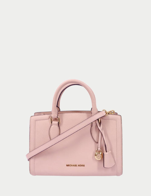 Michael Kors blush pebbled leather satchel with top handle