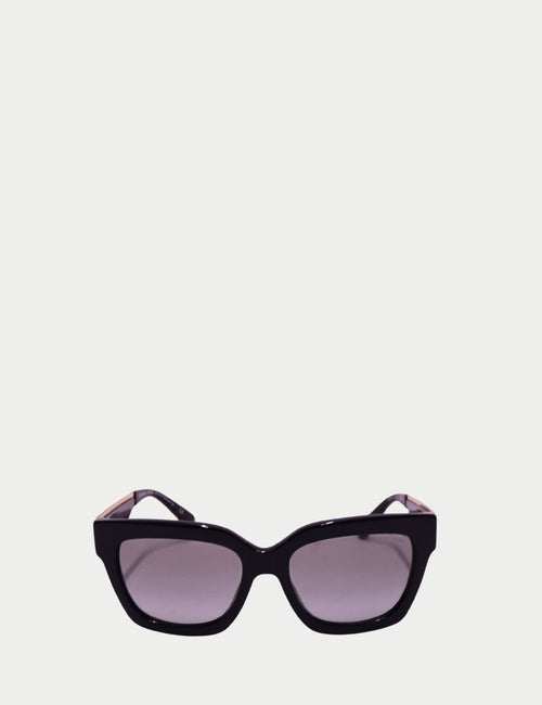 Michael Kors black oversized sunglasses with gold logo detail
