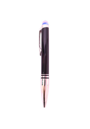 Montblanc StarWalker black resin ballpoint pen with platinum-coated details and transparent emblem dome