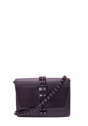 Prada black Saffiano leather flap shoulder bag with silver-tone chain strap, Prada Milano push-lock closure and leather clochette