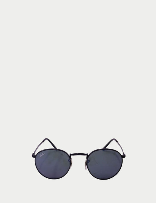 Ray-Ban round metal sunglasses black frame with dark lenses